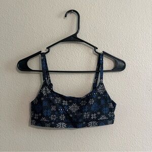 SKIMS Snowflake Pattern Bra - Navy and White